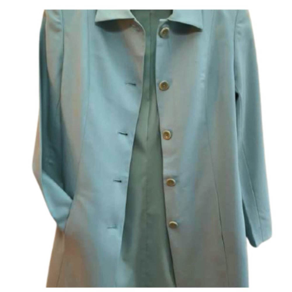 Dana Buchman Robin's-Egg Blue Spring Coat